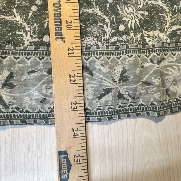 Lucky Brand Green Floral Top Boho Festival Hippie - Picture 7 of 8